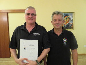 Receiving ISSF C Qualification from Željko Todorović